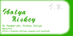 ibolya miskey business card